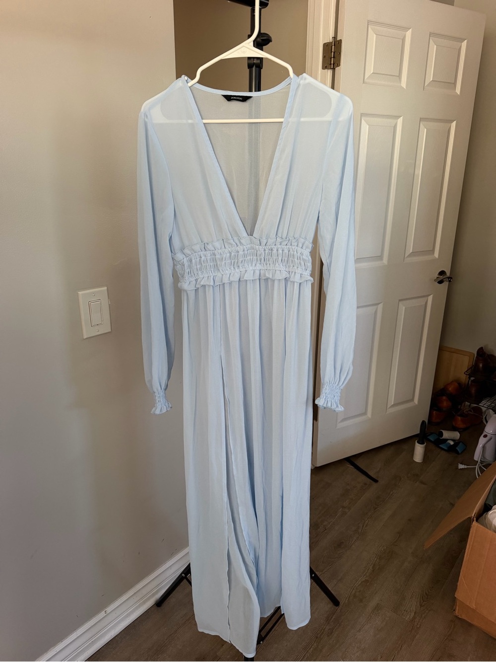 Blue bikini coverup